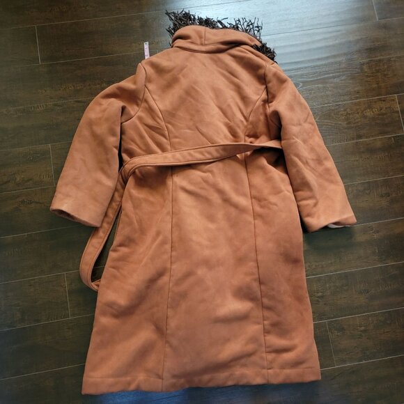 Anthropologie Hutch Daisy Fringe Coat Womens 2X Retro Penny Lane Country Faux Fu - Picture 4 of 10